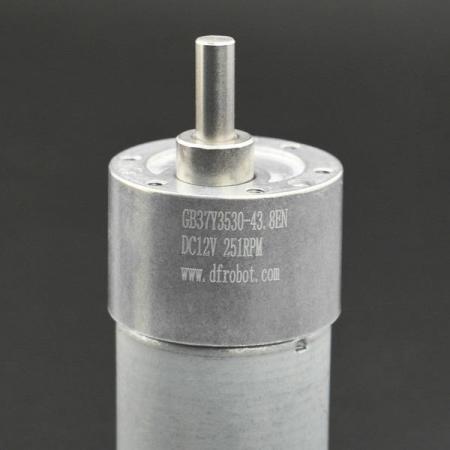 디바이스마트,기계/제어/로봇/모터 > 모터류 > DC기어드모터 > 브랜드(DFRobot) DC기어드모터,DFROBOT,Metal DC Geared Motor w/Encoder - 12V 251RPM 18Kg.cm [FIT0186],43.8:1기어비, 모터 샤프트 회전당 16 카운트 , 12V ROB0001 호환 가능 모터