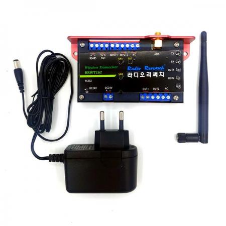 디바이스마트,MCU보드/전자키트 > 통신/네트워크 > RF/LoRa,라디오리써치,다채널 무선 송수신 IO보드 (RRWT262),RS232로 입출력 / 케이스 내부 옵션 조정 시 RS485로 입출력 가능 / 2스위치 입력 / 2릴레이 Drive