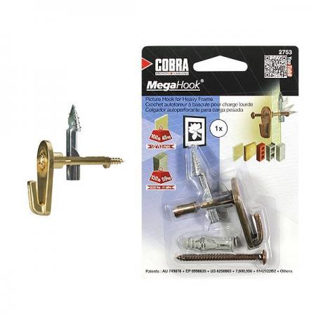 디바이스마트,화학/산업/안전 > 철물/장식 > 가구부속 > 기타 부속류,MDIY,코브라앙카 메가후크 2753F 엔틱 1개입,고중량 및 고가의 액자나 거울을 걸 수 있도록 설계된 강력한 후크입니다.
