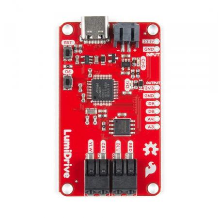 디바이스마트,MCU보드/전자키트 > 디스플레이 > 디머/컨트롤러/드라이버,SparkFun,SparkFun LumiDrive LED Driver [DEV-14779],보드 자체에서 직접 APA102 전체를 제어하고 개인화 가능 / LumiDrive는 컴퓨터에 USB 드라이브처럼 열어 플러그를 꽂기 때문에 코드를 드라이브 내부에 직접 저장하면 Arduino 장치와 매우 흡사