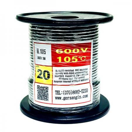 디바이스마트,케이블/전선 > KS/UL/절연전선 > UL절연전선 > UL1015 (Lead Wire) 절연전선,거상인,[GSH-152030] UL1015-AWG20_30 (30M) (검정색),극세선 난연성 전선 / AWG20 / 길이 : 30M / VOLT : 600V / TEMP : 105℃ / 검정색