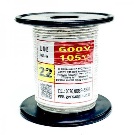 디바이스마트,케이블/전선 > KS/UL/절연전선 > UL절연전선 > UL1015 (Lead Wire) 절연전선,거상인,[GSH-152232] UL1015-AWG22_30 (30M) (흰색),극세선 난연성 전선 / AWG22 / 길이 : 30M / VOLT : 600V / TEMP : 105℃ / 흰색