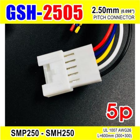 디바이스마트,커넥터/PCB > 직사각형 커넥터 > 하네스 케이블 > 2.5mm pitch,거상인,[GSH-2505] SMP250-SMH250-5p 2.5mm(0.098")pitch connector L=600mm (300+300),SMP250-SMH250 Pitch Connector / 5P