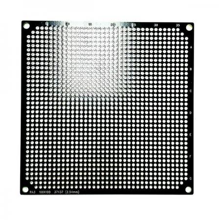 디바이스마트,커넥터/PCB > PCB기판/관련상품 > 특수기판 > 특수제작 PCB,거상인,[RA3] 100*100 보급형 원형만능기판 - 양면,납땜 작업성이 우수한 원형 양면 기판 / Pitch : 2.54mm