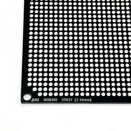 디바이스마트,커넥터/PCB > PCB기판/관련상품 > 특수기판 > 특수제작 PCB,거상인,[RA3] 100*100 보급형 원형만능기판 - 양면,납땜 작업성이 우수한 원형 양면 기판 / Pitch : 2.54mm