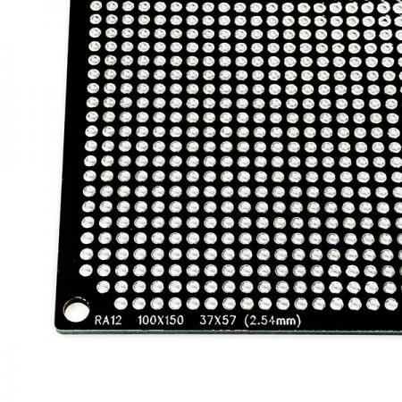 디바이스마트,커넥터/PCB > PCB기판/관련상품 > 특수기판 > 특수제작 PCB,거상인,[RA12] 100*150 보급형 원형만능기판 - 양면,납땜 작업성이 우수한 원형 양면 기판 / Pitch : 2.54mm