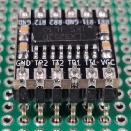 디바이스마트,MCU보드/전자키트 > 개발용 장비 > USB/RS232/RS485 컨버터,아이오테크놀로지,TTL232 TO RS232 (DIP & SMD) [IOT-CON-RS232N],MAX3232(호환)적용 / 전압 3V~5V / RS232(RX, TX, RTS, CTS등)을 TTL232(UART RX, TX) Level로 변경 / 사이즈:15mm X 13mm