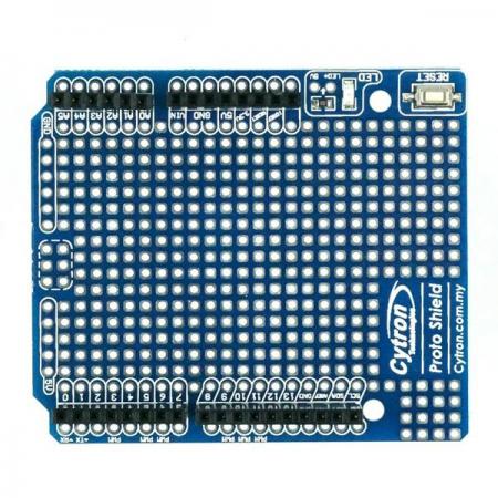 디바이스마트,오픈소스/코딩교육 > 아두이노 > 아두이노 호환쉴드,Cytron,Cytron Prototyping Shield [SHIELD-PROTO2],아두이노 우노/레오나르토 호환 쉴드 / Stockable header와 4개, LED, 푸시 버튼 내장 , 0.1” X 0.1” 프로토 타이핑 area