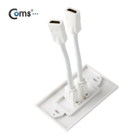 디바이스마트,커넥터/PCB > 플러그/잭 > 매입형 소켓 > 페이스플레이트/프레임,Coms,Coms 월 플레이트 (PLATE / HDMI 2Port) HDMI F/F, 13cm [SP321],월플레이트 / HDMI F/F / 2Port / 13cm