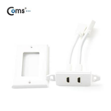 디바이스마트,커넥터/PCB > 플러그/잭 > 매입형 소켓 > 페이스플레이트/프레임,Coms,Coms 월 플레이트 (PLATE / HDMI 2Port) HDMI F/F, 13cm [SP321],월플레이트 / HDMI F/F / 2Port / 13cm