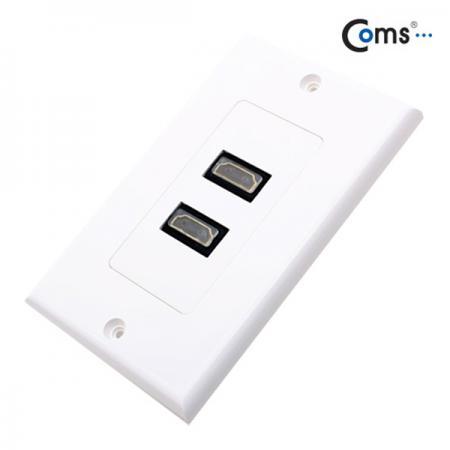 디바이스마트,커넥터/PCB > 플러그/잭 > 매입형 소켓 > 페이스플레이트/프레임,Coms,Coms 월 플레이트(HDMI 2Port), HDMI F/F [SP320],월 플레이트(HDMI 2Port), HDMI F/F