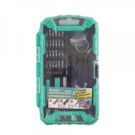 디바이스마트,수공구/전자공구/전동공구 > 작업공구 > 드라이버류 > 정밀드라이버,Coms,Prokit (SD-9322M) 정밀 드라이버 세트 [T6229],스마트폰, 시계, 가전제품 등 수리 및 부품 교체 등의 목적으로 분해 / 수리 시 사용하는 실용적인 도구 키트입니다. 24개의 비트와 스마트폰 분해/조립 툴이 포함되어 있는 정밀 드라이버 세트 입니다. 드라이버 비트는 자성을 띠고 있어 작은 나사 분실위험을 줄이고, 작업이 수월해지도록 돕습니다.