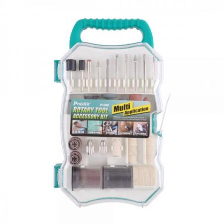 디바이스마트,수공구/전자공구/전동공구 > 작업공구 > 철물/연마공구류 > 연마석/숫돌,Coms,Prokit (PT-5100) 연마 절삭 키트 [PK161],작업에 필요한 악세사리들로 구성되어있는 악세사리 키트. 재활용 성과 쓰임새가 좋아 실용적이며, 정밀 가공 작업에 탁월합니다. 세워서 보관하거나 벽에 걸어 손쉽게 사용 가능합니다. Clean, Sand, Grind, Polish, Engrave 총 다섯 종류의 악세사리로 구성되어 있어 상황에 알맞게, 다양한 용도로 사용하실 수 있습니다.