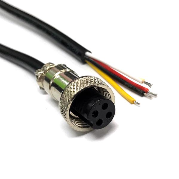 항공잭 써큘러 커넥터 12mm-4핀 cable(1M) [SCK-1204P]