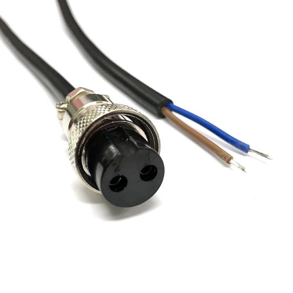 항공잭 써큘러 커넥터 16mm-2핀 cable(3M) [SCK-1602P]