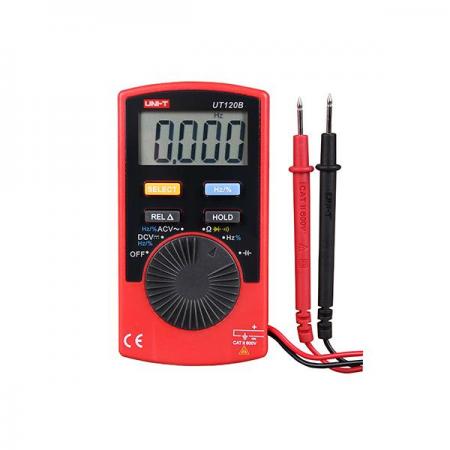 디바이스마트,계측기/측정공구 > 전기/전자 계측기 > 휴대형멀티미터,UNI-T,휴대용 디지털 멀티미터 UT120B,DC전압, AC전압, DC전류, AC전류, 캐패시턴스, 주파수, 다이오드 측정. 자동범위설정, 비교모드, 데이터홀드,절전모드 기능.