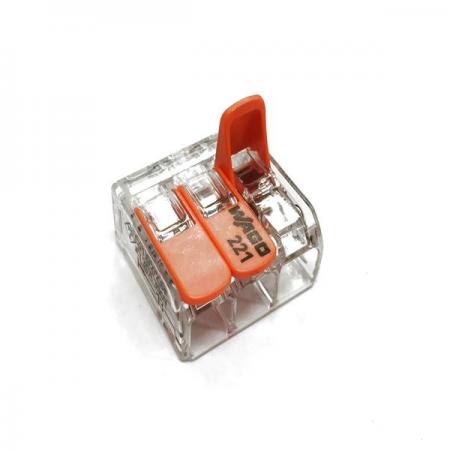 디바이스마트,케이블/전선 > 무탈피/탈피 커넥터 > 탈피 커넥터,WAGO,원터치 전선연결 커넥터 221-613 (3핀),독일 WAGO 정품 / 꽂음형 전선연결 커넥터