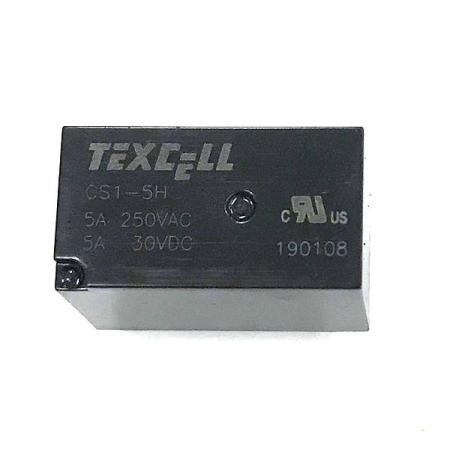디바이스마트,스위치/부저/전기부품 > 릴레이 > 파워 릴레이,TEXCELL,CS1-5H,파워 릴레이 / 접촉형식 : SPDT-NO, NC (1 Form C) / 코일 전압 : 5VDC / 코일 저항 : 125Ω / 코일 작동 전력 : 40mA / 코일 전력 : 200mW / 스위칭 전압(AC) : 250VAC / 스위칭 전류(AC) : 5A / 스위칭 전압(DC) : 30VDC / 스위칭 전류(DC) : 5A