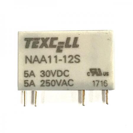 디바이스마트,스위치/부저/전기부품 > 릴레이 > 파워 릴레이,TEXCELL,NAA11-12S,파워 릴레이 / 접촉형식 : SPST-NO (1 Form A) / 코일 전압 : 12VDC / 코일 저항 : 1200Ω / 코일 작동 전력 : 10mA / 코일 전력 : 120mW / 스위칭 전압(AC) : 250VAC / 스위칭 전류(AC) : 5A / 스위칭 전압(DC) : 30VDC / 스위칭 전류(DC) : 5A