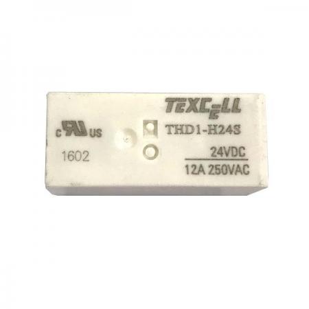 디바이스마트,스위치/부저/전기부품 > 릴레이 > 파워 릴레이,TEXCELL,THD1-H24S,파워 릴레이 / 접촉형식 : SPDT-NO, NC (1 Form C) / 코일 전압 : 24VDC / 코일 저항 : 1440Ω / 코일 작동 전력 : 16.7mA / 코일 전력 : 400mW / 스위칭 전압(AC) : 250VAC / 스위칭 전류(AC) : 12A / 스위칭 전압(DC) : 12VDC / 스위칭 전류(DC) : 12A