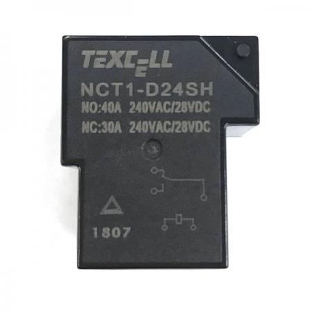 디바이스마트,스위치/부저/전기부품 > 릴레이 > 파워 릴레이,TEXCELL,NCT1-D24SH,파워 릴레이 / 접촉형식 : SPDT-NO, NC (1 Form C) / 코일 전압 : 24VDC / 코일 저항 : 588.4Ω / 코일 작동 전력 : 38.75mA / 코일 전력 : 930mW / 스위칭 전압(AC) : 240VAC / 스위칭 전류(AC) : 30A / 스위칭 전압(DC) : 28VDC / 스위칭 전류(DC) : 30A