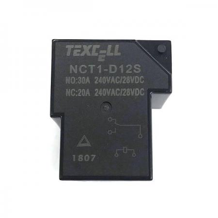 디바이스마트,스위치/부저/전기부품 > 릴레이 > 파워 릴레이,TEXCELL,NCT1-D12S,파워 릴레이 / 접촉형식 : SPDT-NO, NC (1 Form C) / 코일 전압 : 12VDC / 코일 저항 : 147.1Ω / 코일 작동 전력 : 77.5mA / 코일 전력 : 930mW / 스위칭 전압(AC) : 240VAC / 스위칭 전류(AC) : 30A / 스위칭 전압(DC) : 28VDC / 스위칭 전류(DC) : 30A