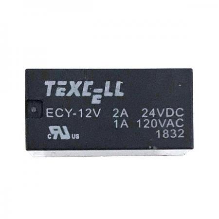 디바이스마트,스위치/부저/전기부품 > 릴레이 > 일반 릴레이,TEXCELL,ECY-12V,일반 릴레이 / 접촉형식 : DPDT-NO, NC (2 Form C) / 코일 전압 : 12VDC / 스위칭 전압(AC) : 120VAC / 스위칭 전류(AC) : 1A / 스위칭 전압(DC) : 24VDC / 스위칭 전류(DC) : 2A / 전력 소비 : 200mW