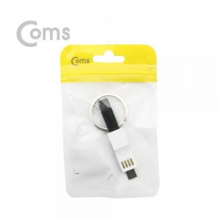 디바이스마트,케이블/전선 > USB 케이블 > 충전케이블(MM) > USB 3.1 C타입 충전케이블,Coms,Type C (USB 3.1) 스마트폰 멀티 케이블 / 자석/2 in 1 / Type C / iOS 8Pin / Black[ID489],자석/2 in 1 / Type C / iOS 8Pin  / Black