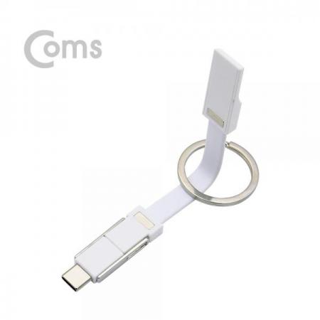 디바이스마트,케이블/전선 > USB 케이블 > 충전케이블(MM) > USB 3.1 C타입 충전케이블,Coms,Type C (USB 3.1) 스마트폰 멀티 케이블 / 자석/2 in 1 / Type C / iOS 8Pin / White[ID490],자석/2 in 1 / Type C / iOS 8Pin / White
