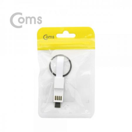 디바이스마트,케이블/전선 > USB 케이블 > 충전케이블(MM) > USB 3.1 C타입 충전케이블,Coms,Type C (USB 3.1) 스마트폰 멀티 케이블 / 자석/2 in 1 / Type C / iOS 8Pin / White[ID490],자석/2 in 1 / Type C / iOS 8Pin / White