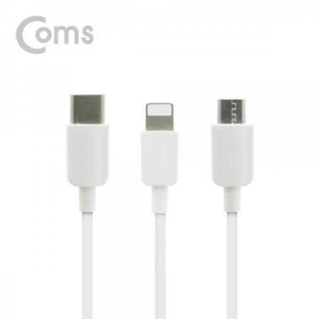 디바이스마트,케이블/전선 > USB 케이블 > 충전케이블(MM) > USB 3.1 C타입 충전케이블,Coms,스마트폰 3 in 1 멀티 케이블, USB 3.1 Type C/Micro 5P/8P, 충전전용, 1.2M[ID493],Micro 5P/8P, 충전전용, 1.2M