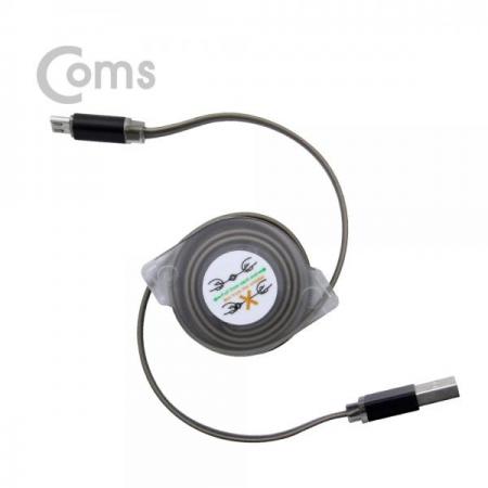 디바이스마트,케이블/전선 > USB 케이블 > 데이터케이블(MM) > USB 2.0 micro B타입(5핀) 케이블,Coms,안드로이드 케이블 Micro 5Pin(자동감김), Black[ID441],자동감김/Black