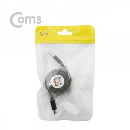 디바이스마트,케이블/전선 > USB 케이블 > 데이터케이블(MM) > USB 2.0 micro B타입(5핀) 케이블,Coms,안드로이드 케이블 Micro 5Pin(자동감김), Black[ID441],자동감김/Black