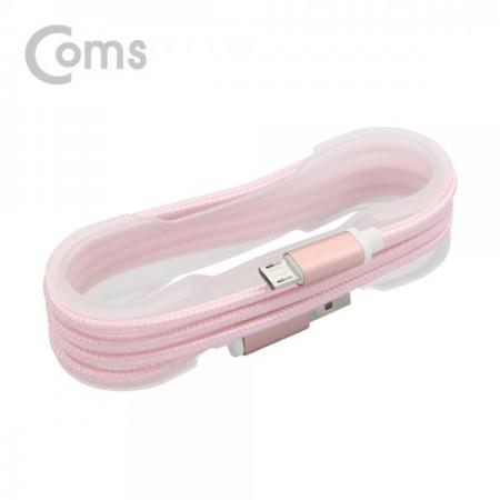 디바이스마트,케이블/전선 > USB 케이블 > 데이터케이블(MM) > USB 2.0 micro B타입(5핀) 케이블,Coms,안드로이드 케이블 Micro 5Pin(고정가이드) 1M, Pink[IF215],고정가이드/1M/Pink