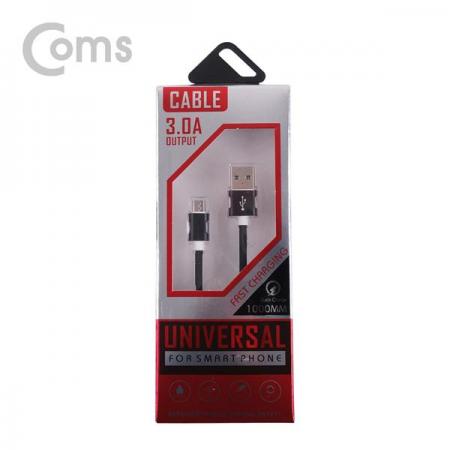 디바이스마트,케이블/전선 > USB 케이블 > 데이터케이블(MM) > USB 2.0 micro B타입(5핀) 케이블,Coms,안드로이드 케이블 Micro 5Pin(고속충전/3A) 1M, Black[IF216],고속충전/3A/1M/Black