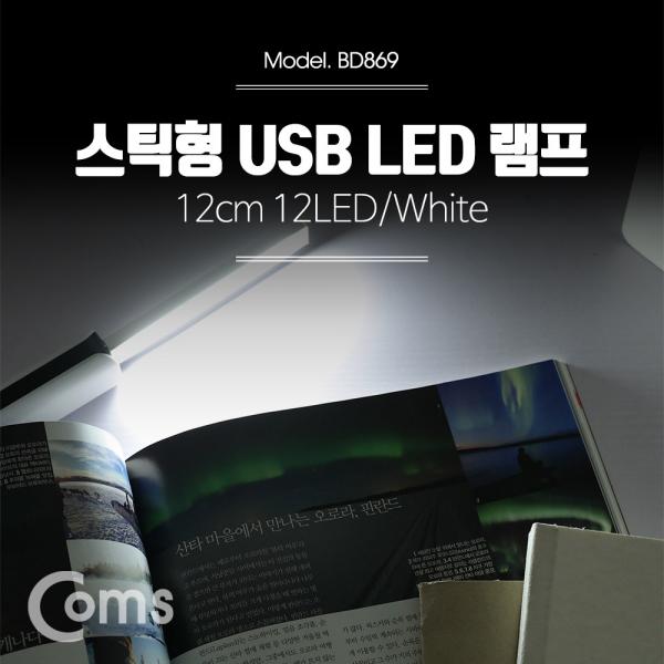 USB LED 램프(스틱), 12cm 12LED/White [BD869]