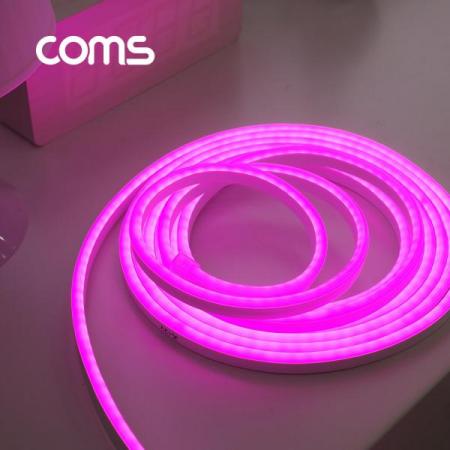 디바이스마트,LED/LCD > LED 인테리어조명 > 장식용 LED,Coms,줄/띠형 LED 슬림형 세트 5M, Pink [BF058], 줄/띠형 LED 슬림형 세트/5M/Pink
