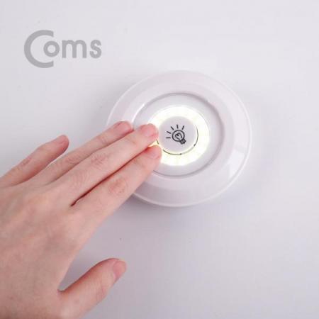 디바이스마트,컴퓨터/모바일/가전 > 가구/사무용품/공구 > 조명기기 > 무드등/간접조명,Coms,LED 라이트 3W (램프 3개 + 리모콘 세트상품) / 무선 리모컨 / White LED[ID433],램프 3개 + 리모콘 세트상품)/ 무선 리모컨 / White LED