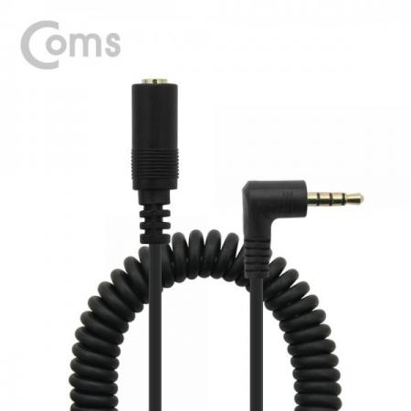 디바이스마트,케이블/전선 > 영상/음향 케이블 > 스테레오/RCA 케이블,Coms,스테레오 케이블 (3.5 연장/4극/스프링), 꺾임(꺽임) / Stereo[BS116],3.5 연장/4극/스프링/꺾임(꺽임) - 스프링 길이 약 12cm ~ 50cm / Stereo