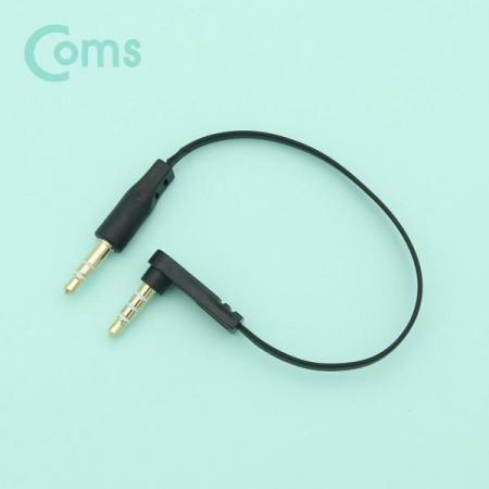 디바이스마트,케이블/전선 > 영상/음향 케이블 > 스테레오/RCA 케이블,Coms,스테레오 젠더 3.5 4극(M) 한쪽꺾임(꺽임) / 3극(M), 15cm, FLAT 타입/Stereo[ND538],3.5 4극(M) 한쪽꺾임(꺽임) / 3극(M)/15cm/FLAT 타입/Stereo