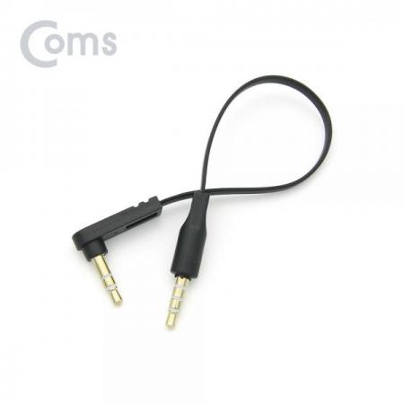디바이스마트,케이블/전선 > 영상/음향 케이블 > 스테레오/RCA 케이블,Coms,스테레오 젠더 3.5 4극(M) / 3극(M) 한쪽 꺾임(꺽임), 15cm, FLAT 타입/Stereo[ND542],3.5 4극(M) / 3극(M) 한쪽 꺾임(꺽임)/15cm/FLAT 타입/Stereo