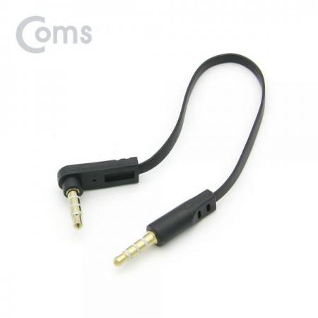 디바이스마트,케이블/전선 > 영상/음향 케이블 > 스테레오/RCA 케이블,Coms,스테레오 젠더 3.5 4극 M/M 한쪽 꺾임(꺽임), 15cm, FLAT 타입/Stereo[ND543],3.5 4극 M/M 한쪽 꺾임(꺽임)/15cm/FLAT 타입/Stereo