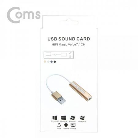 디바이스마트,컴퓨터/모바일/가전 > 네트워크/케이블/컨버터/IOT > 리피터/젠더/전원 케이블 > 컨버터,Coms,USB 오디오(7.1) 컨버터/3.5 ST - 케이블형, Metal/Silver[BT328],케이블형/Metal/Silver