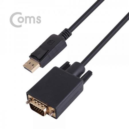 디바이스마트,케이블/전선 > 영상/음향 케이블 > HDMI/DVI 케이블,Coms,디스플레이 포트 케이블(VGA 변환) 1.8M/Display/DP[BT407],DP 포트 젠더 / DP (MALE) - VGA (MALE) / 1M