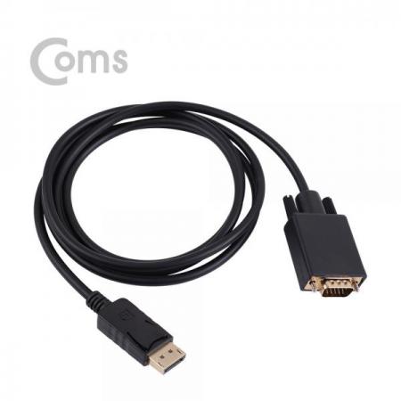 디바이스마트,케이블/전선 > 영상/음향 케이블 > HDMI/DVI 케이블,Coms,디스플레이 포트 케이블(VGA 변환) 1.8M/Display/DP[BT407],DP 포트 젠더 / DP (MALE) - VGA (MALE) / 1M