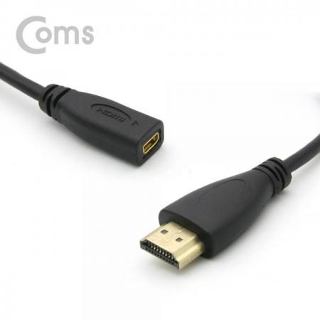 디바이스마트,케이블/전선 > 영상/음향 케이블 > HDMI/DVI 케이블,Coms,HDMI 젠더(Micro HDMI F/HDMI M) 20cm[ID005],Micro HDMI (D type) FEMALE - HDMI MALE 연장 젠더 / 20cm