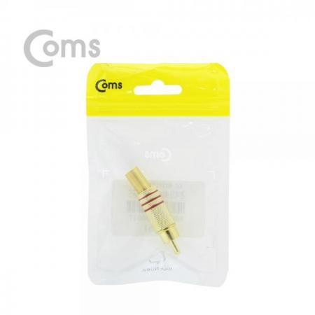 디바이스마트,커넥터/PCB > 플러그/잭 > RCA잭/플러그,Coms,컨넥터 / 커넥터-RCA 수/메탈/골드 빨강띠[BS837],RCA 커넥터 /  MALE / 메탈/ 골드