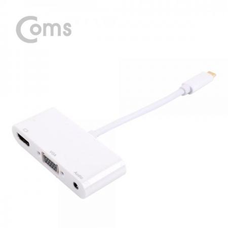 디바이스마트,컴퓨터/모바일/가전 > 네트워크/케이블/컨버터/IOT > 리피터/젠더/전원 케이블 > 컨버터,Coms,USB 3.1 컨버터(Type C), HDMI / VGA / Aux / USB 2.0 A 1Port[IE242],HDMI / VGA / Aux / USB 2.0 A 1Port