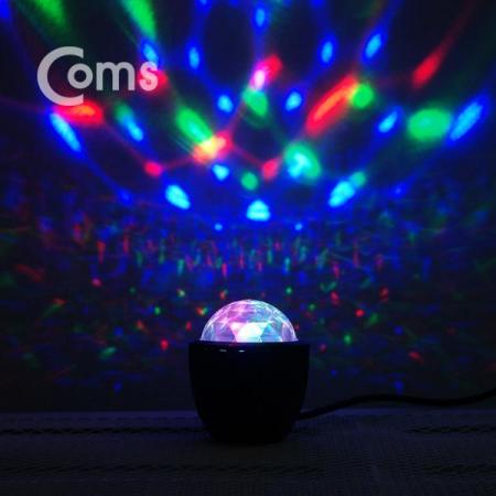 디바이스마트,LED/LCD > LED 인테리어조명 > USB 램프,Coms,휴대용 LED 미러볼 / 파티조명 / 노래방 조명 / USB타입 / 싸이키 조명 / 1.2M 케이블(일체형)[IF576],사이즈 : 43x43x55mm / 전원 : 5V / 색상 : RGB / 파티 조명 / 노래방 조명