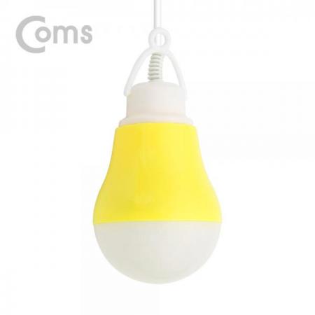 디바이스마트,LED/LCD > LED 인테리어조명 > USB 램프,Coms,USB 램프(전구형), Yellow/5V 5W, 캠핑용 1M[ND726],사이즈 : 60x60x90mm / 전원 : 5V , 5W / 색상 : 화이트(White)